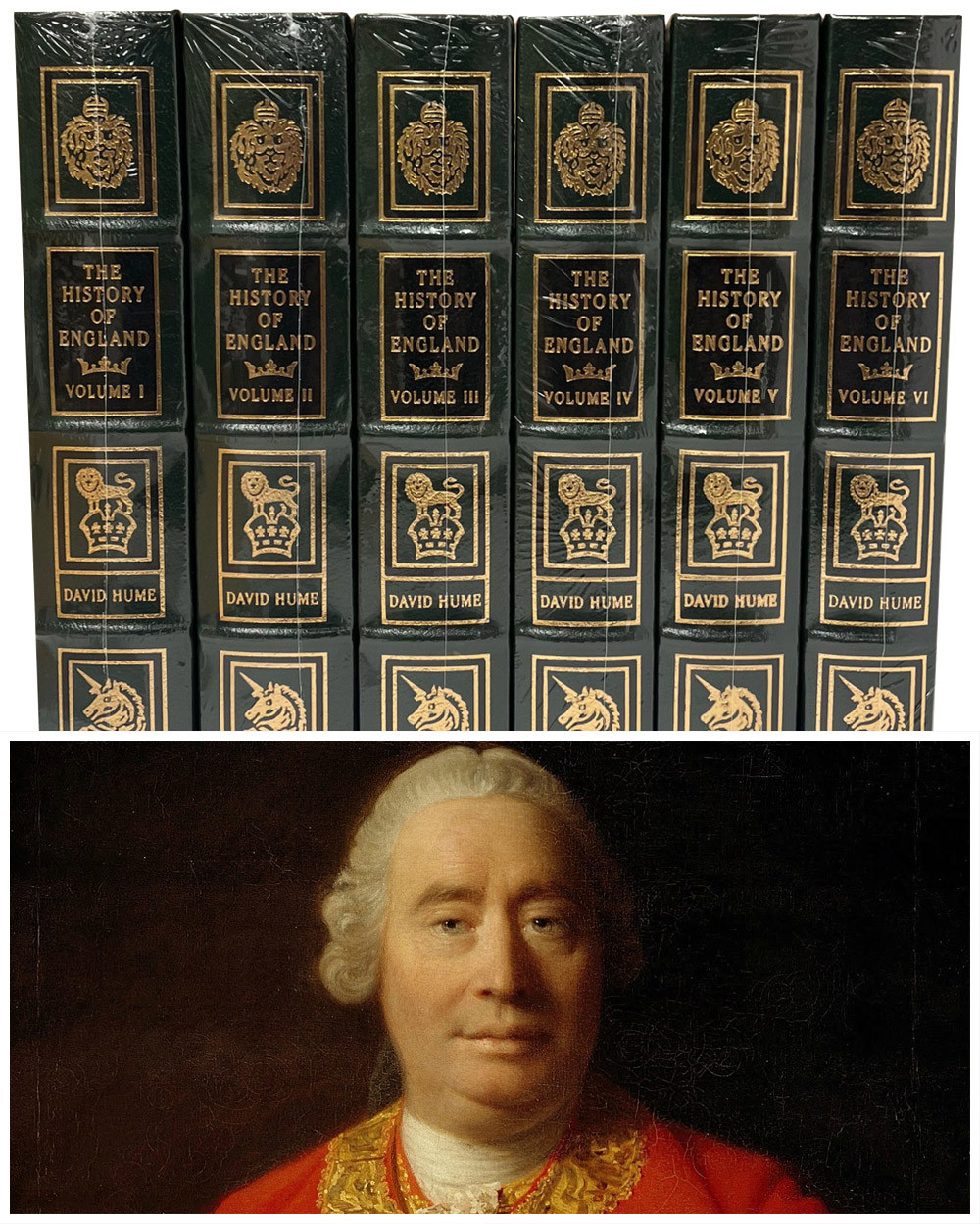 David Hume "The History of England" Limited Edition 6-Volume Complete Matched Set, Leather-Bound [Sealed]