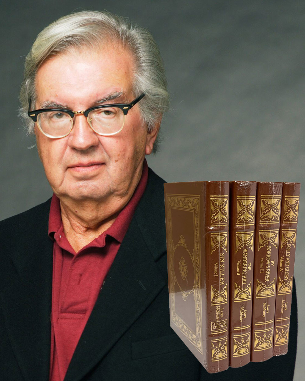 Larry McMurtry "The Berrybender Narratives" 4-Volume Complete Matching Set,  Signed Limited Edition [Sealed]