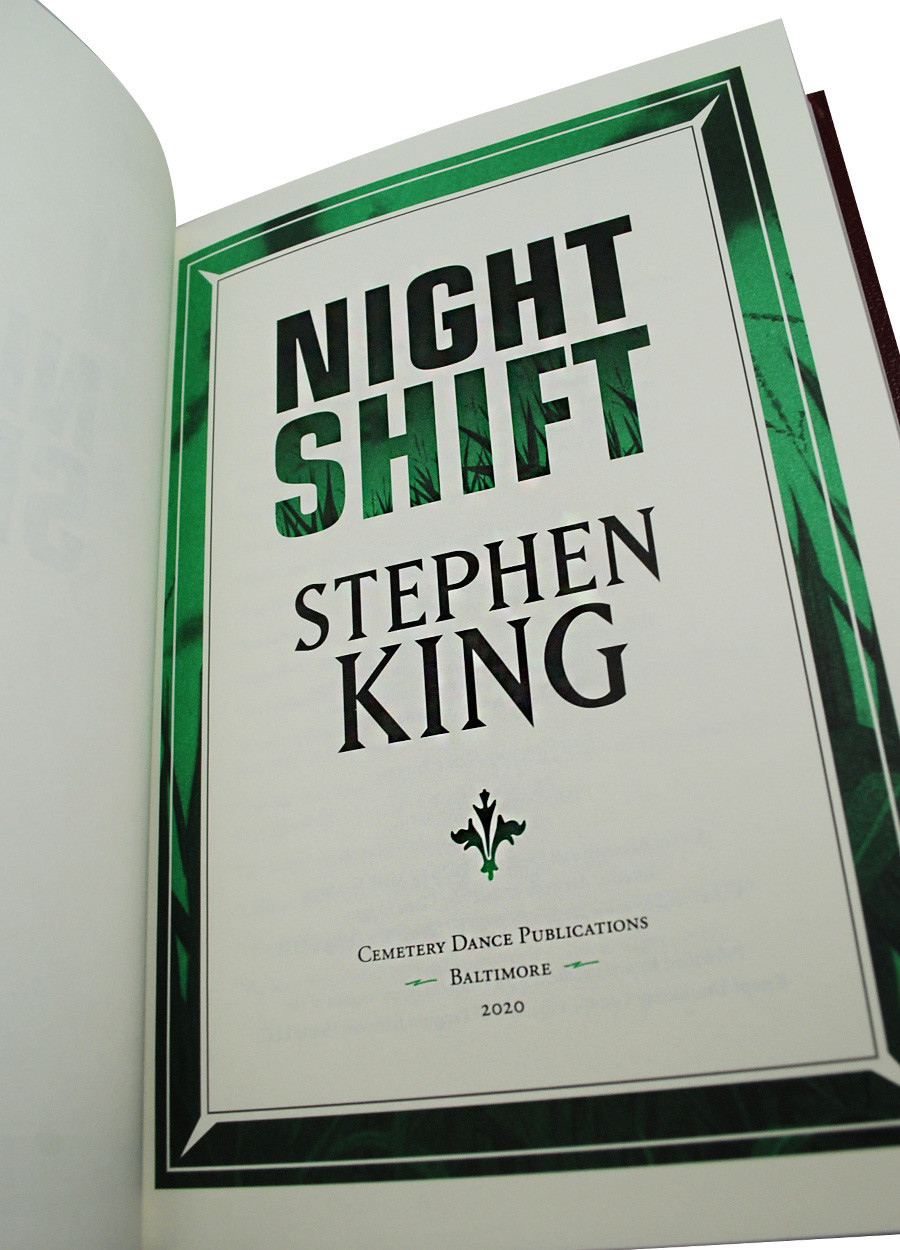 Stephen King "Night Shift” Deluxe Special Limited Slipcased Gift Edition of 3,000 Signed w/Artist Remarque, COA
