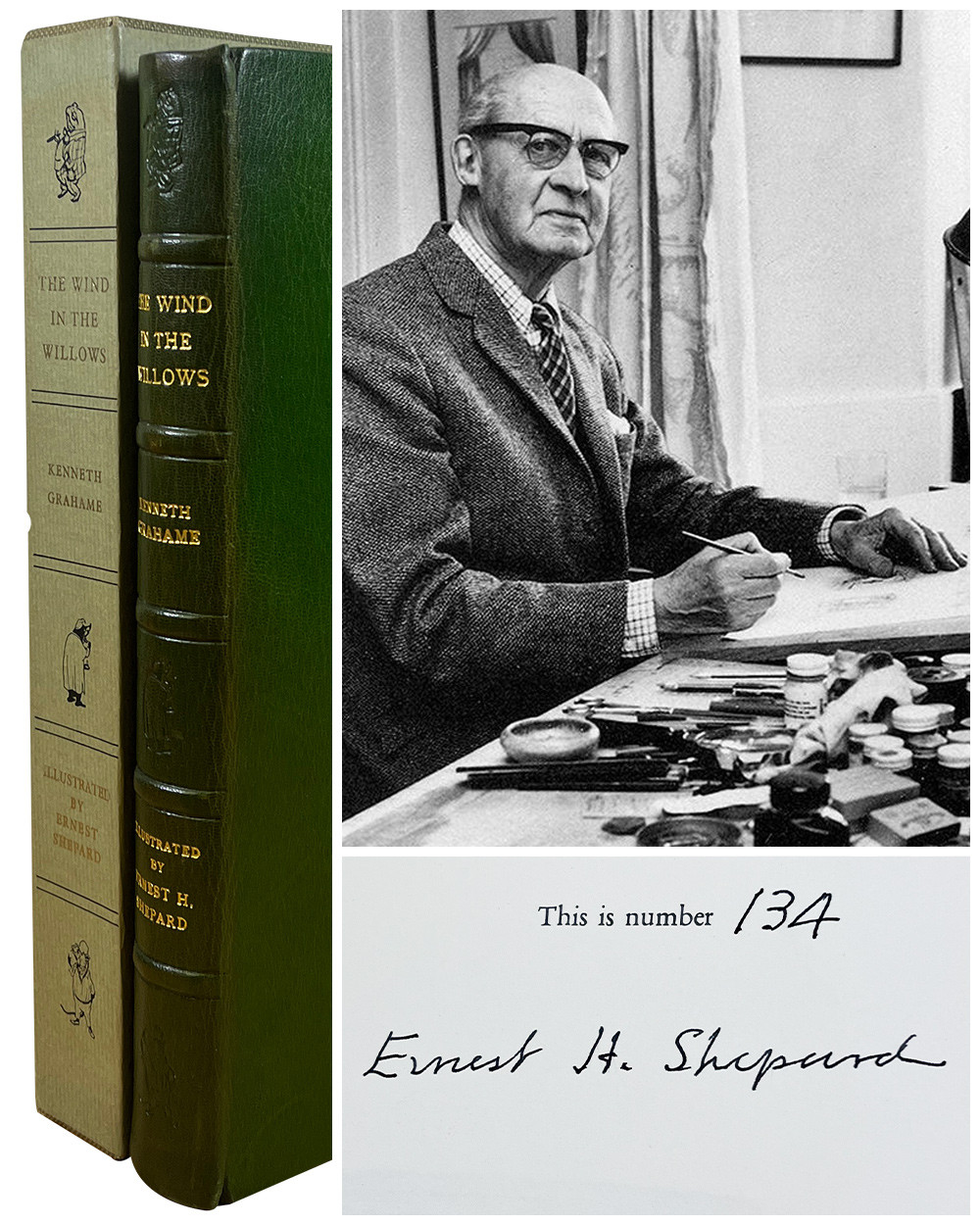 Kenneth Grahame "The Wind In The Willows" Slipcased Signed Limited Leather-Bound Edition No. 134 of 250 [Near Fine]