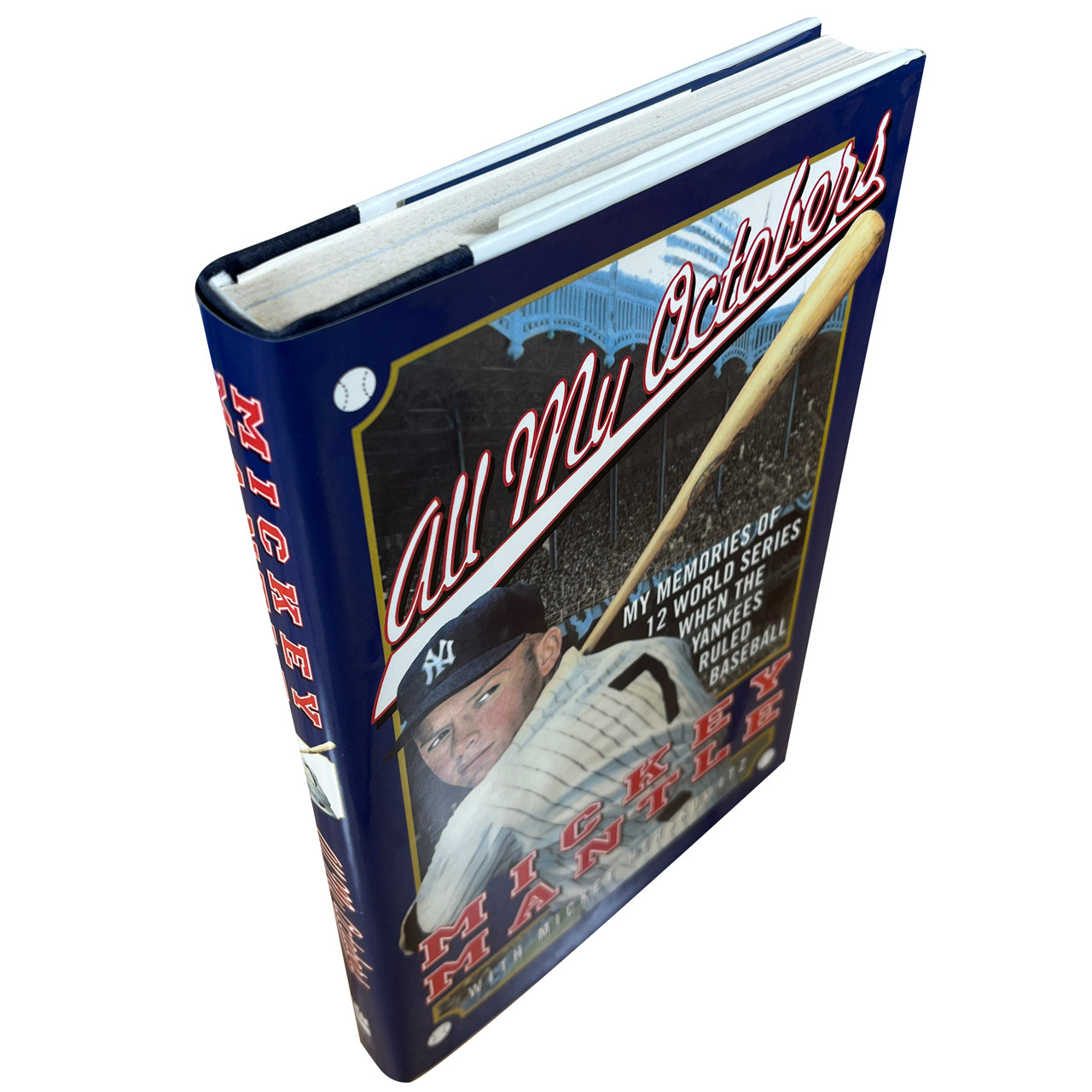 Mickey Mantle "All My Octobers" Signed First Edition, First Printing w/COA, Book Signing Event Flyer