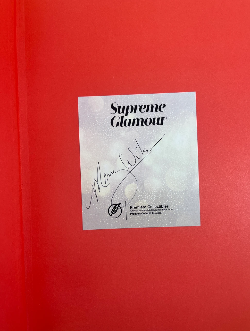 Mary Wilson "Supreme Glamour" Signed First Edition w/COA