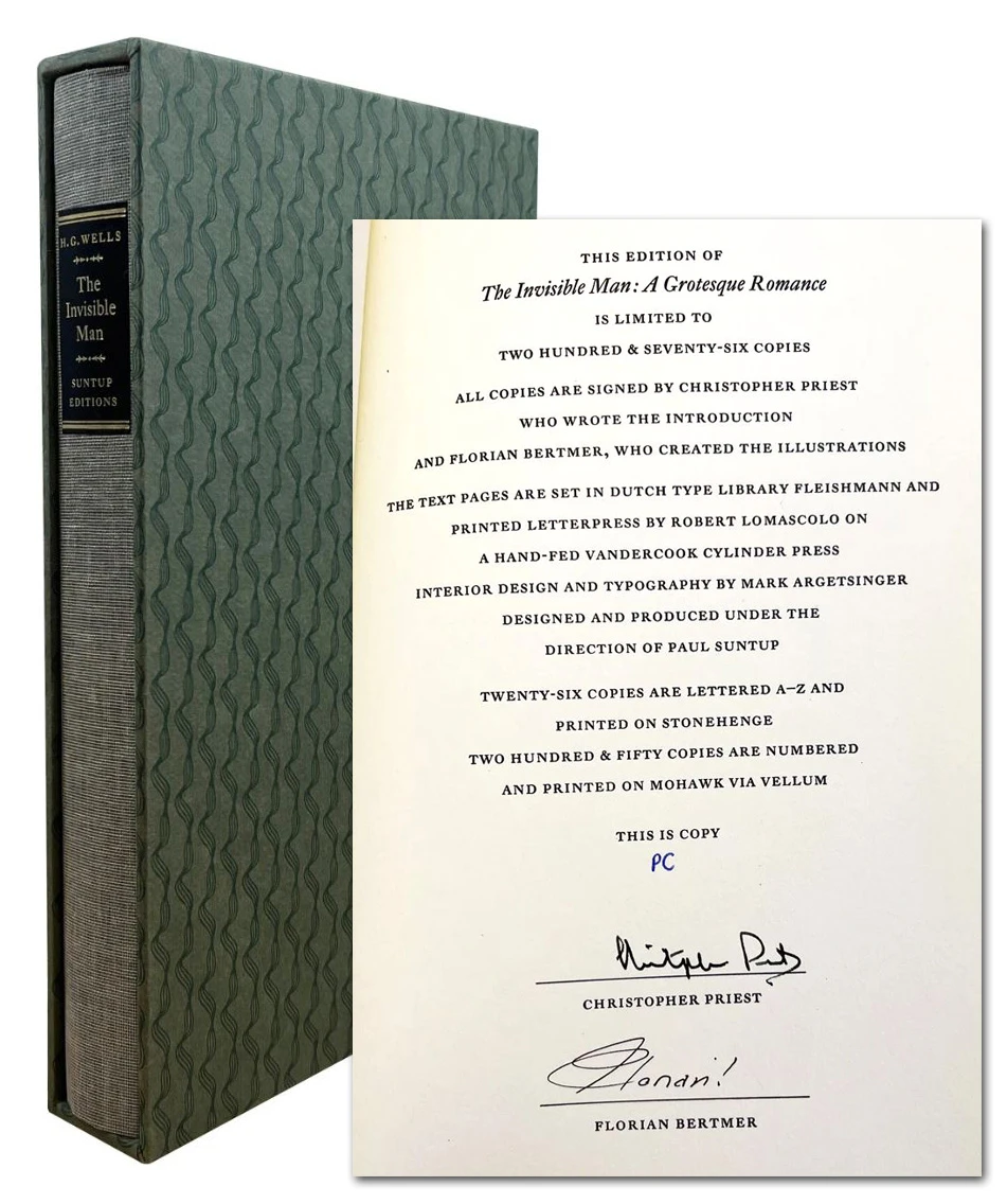 H.G. Wells "The Invisible Man" Slipcased Signed Limited Edition of 250, "PC" Edition [Very Fine]