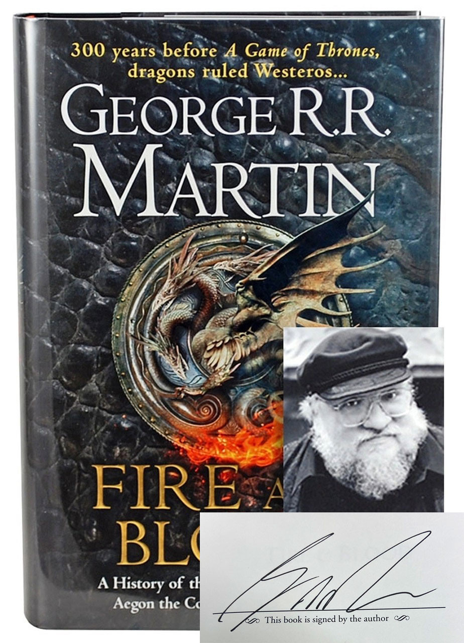 George R.R. Martin "Fire And Blood" UK Signed First Slipcased Edition w/COA [Sealed]
