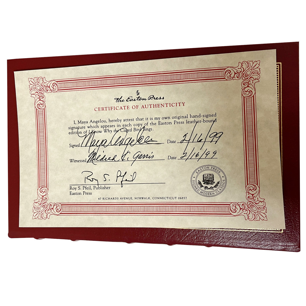 Maya Angelou "I Know Why the Caged Bird Sings" Signed Limited Edition, Leather-Bound Collector's Edition w/COA