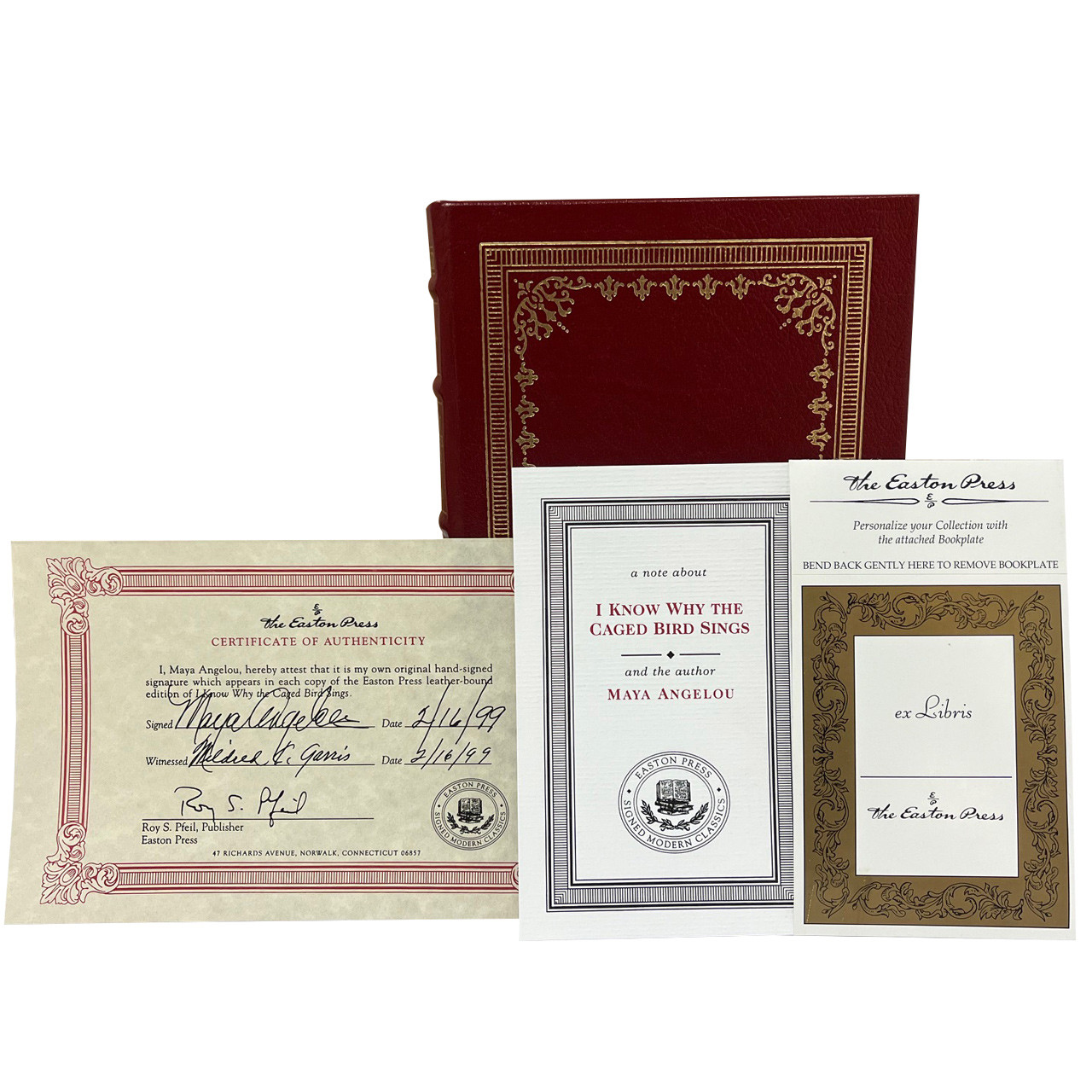 Maya Angelou "I Know Why the Caged Bird Sings" Signed Limited Edition, Leather-Bound Collector's Edition w/COA