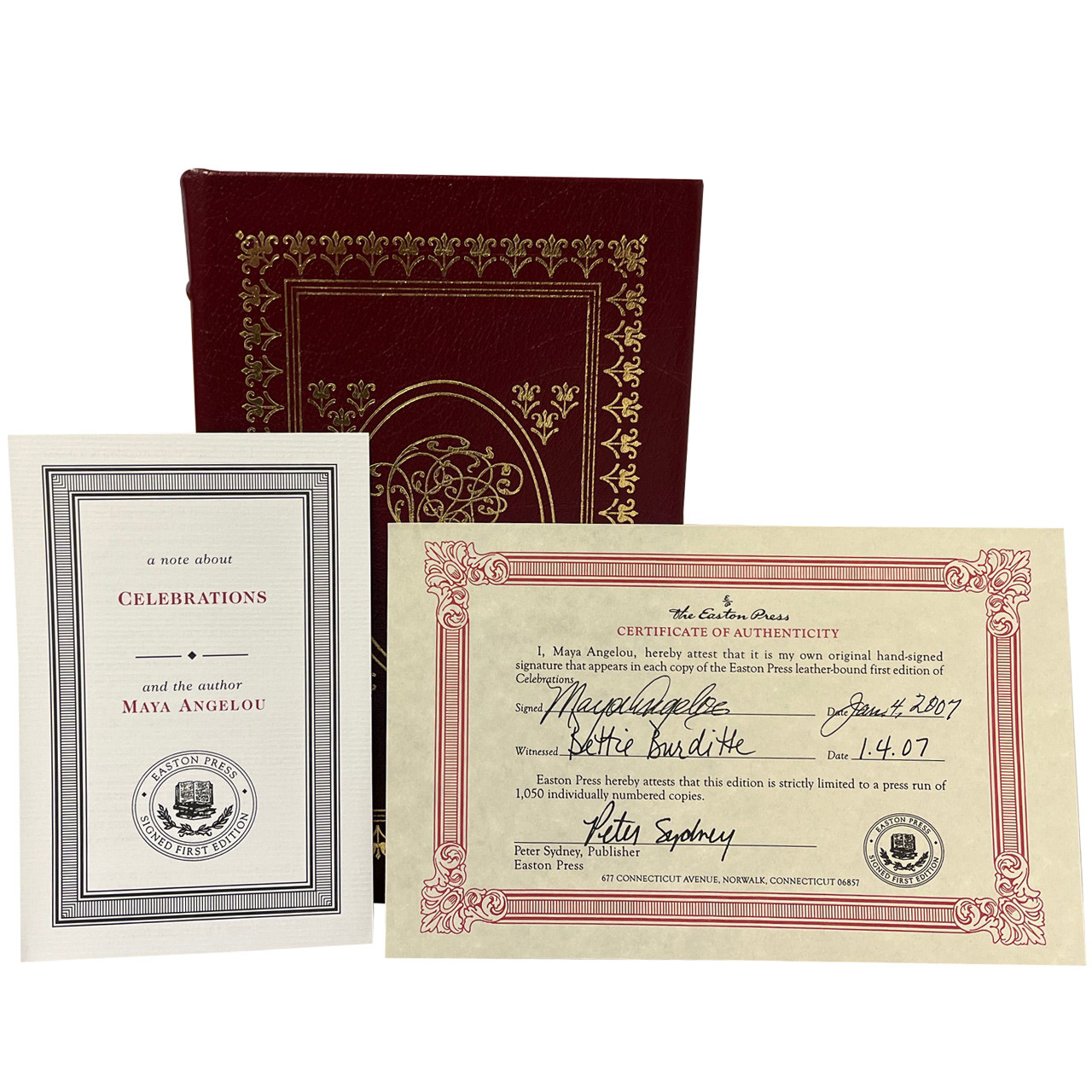 Maya Angelou "Celebrations: Rituals of Peace and Prayer" Signed Limited First Edition No. 21 of 1,050 w/COA