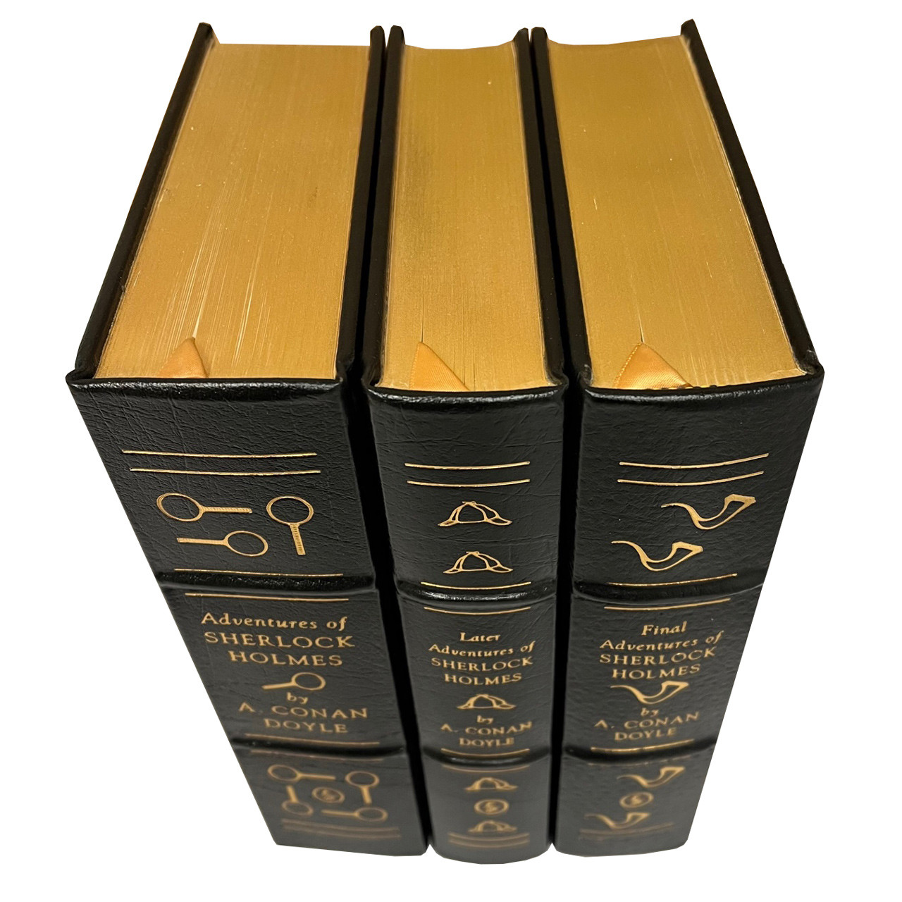 Sir Arthur Conan Doyle  "The Complete Sherlock Holmes: 100th Anniversary Edition" Leather Bound Collector's Edition, 3-Vol. Complete Matching Set