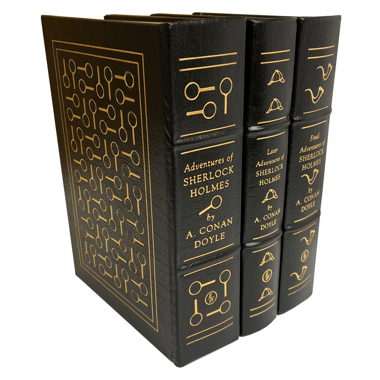 Sir Arthur Conan Doyle  "The Complete Sherlock Holmes: 100th Anniversary Edition" Leather Bound Collector's Edition, 3-Vol. Complete Matching Set