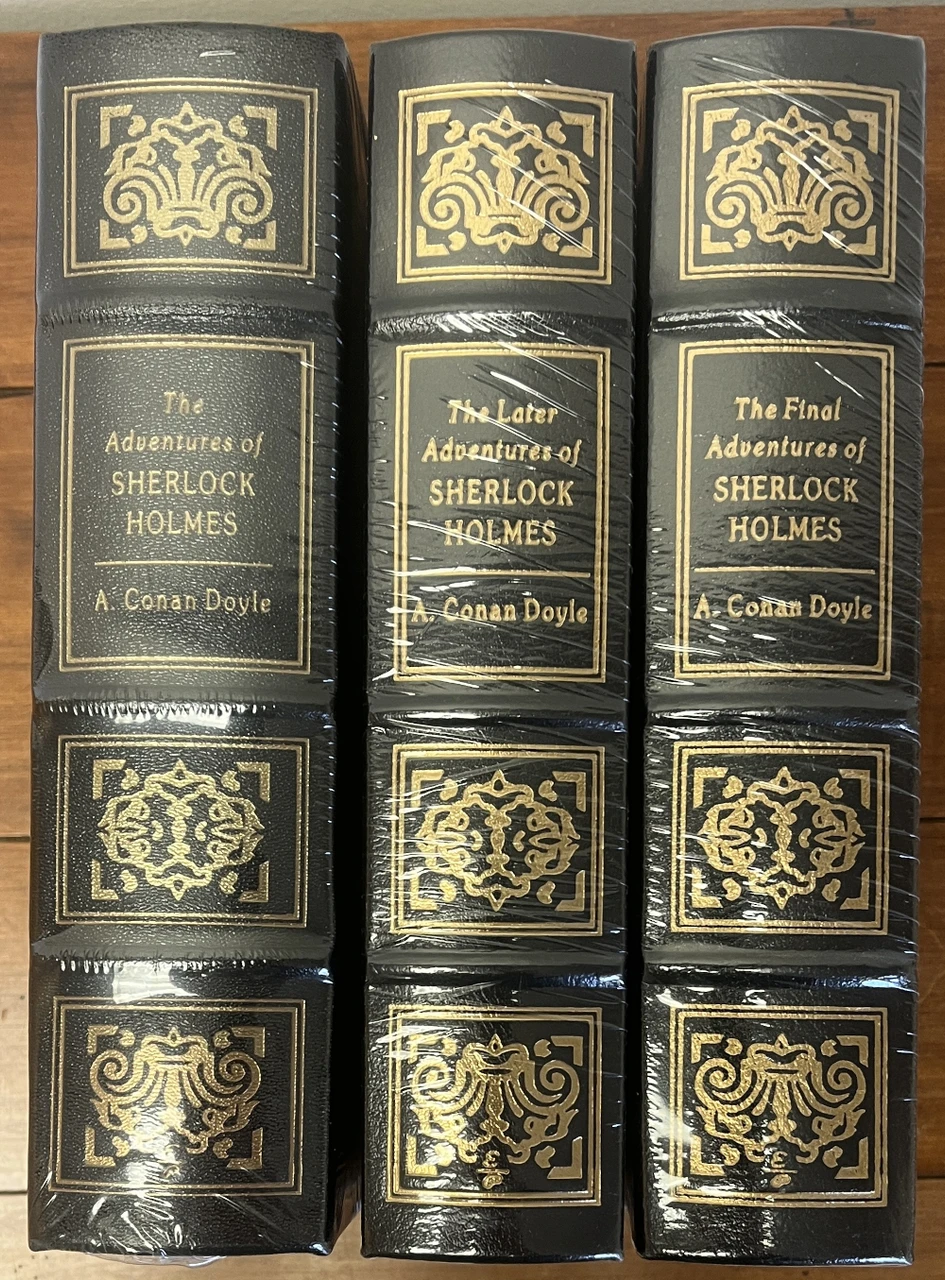 Sir Arthur Conan Doyle "The Complete Sherlock Holmes" Leather Bound Limited Edition 3-Vol. Matched Set [Sealed]