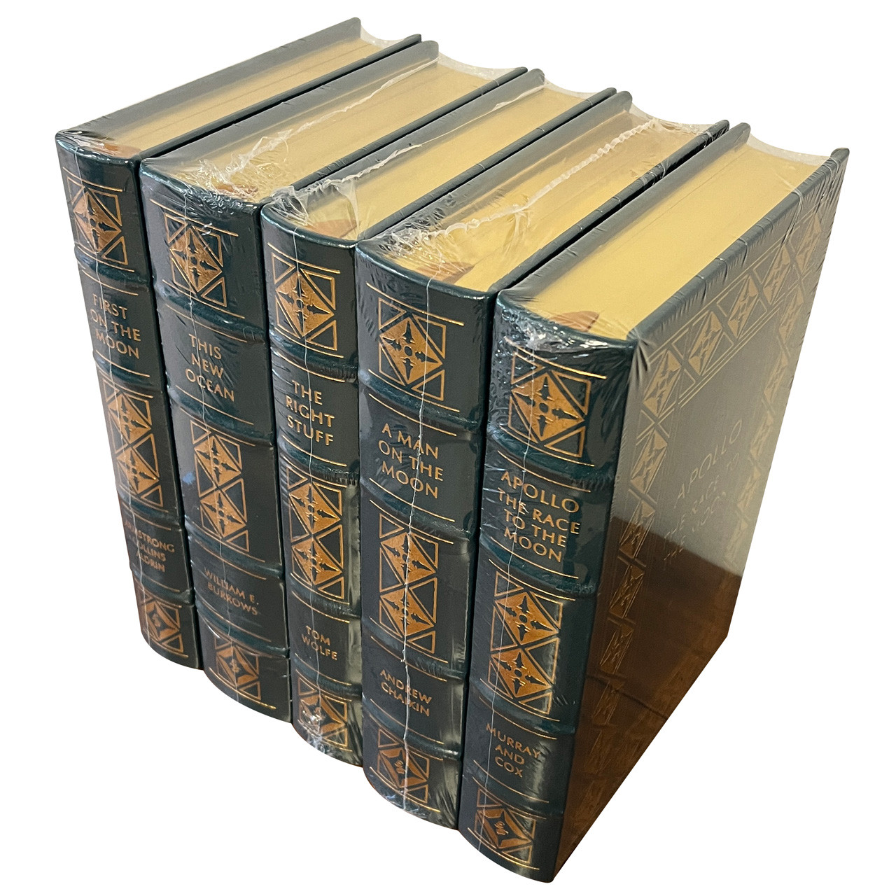 Easton Press "The Race To Space" Leather Bound Limited Edition, 5 Vol. Complete Matched Set [Sealed]