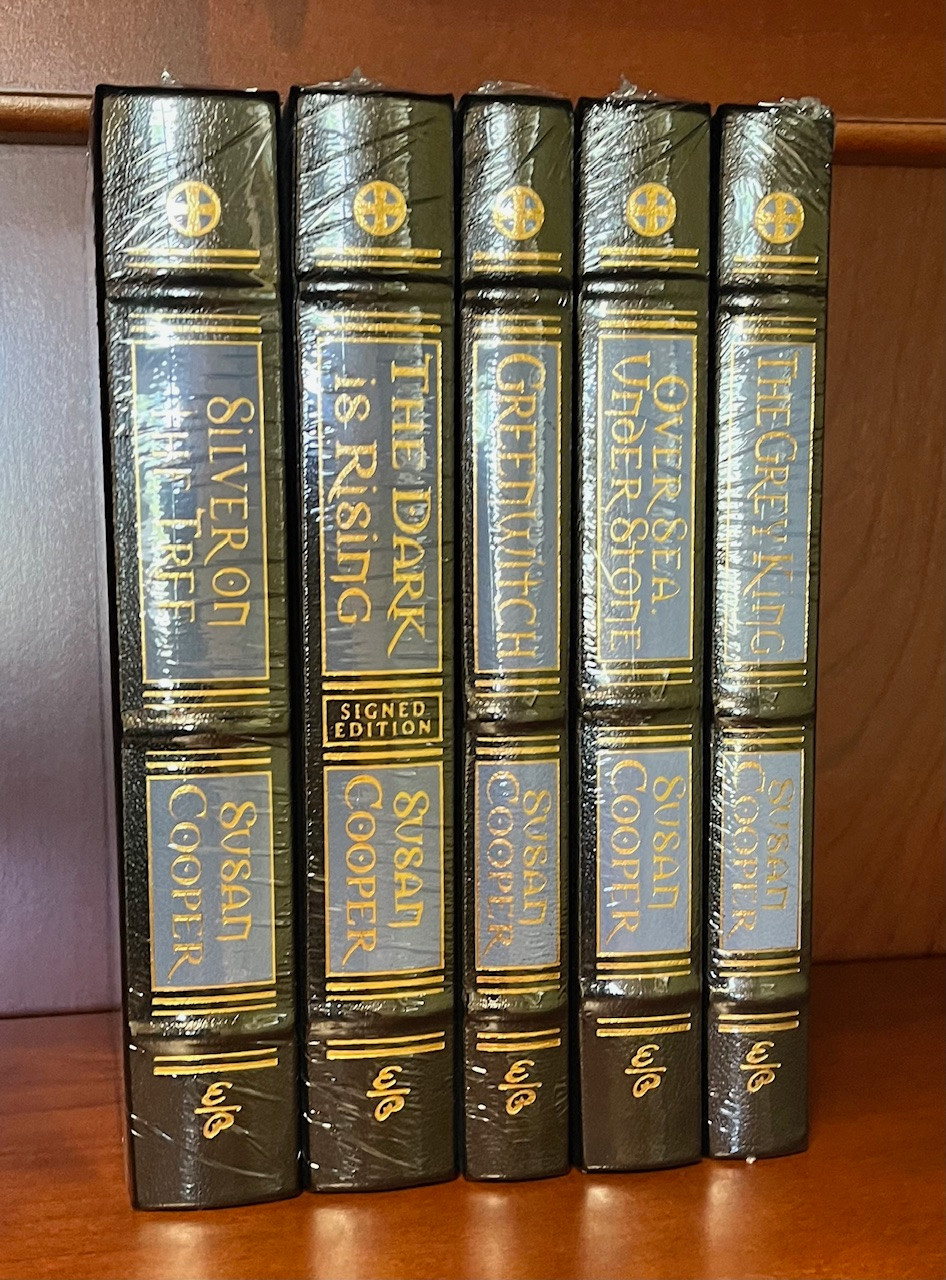 Susan Cooper "THE DARK IS RISING" Signed Limited Edition Leather Bound w/COA, 5-Vol. Set [Sealed]