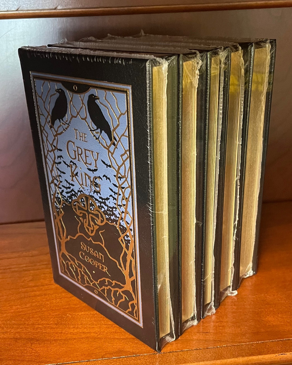 Susan Cooper "THE DARK IS RISING" Signed Limited Edition Leather Bound w/COA, 5-Vol. Set [Sealed]