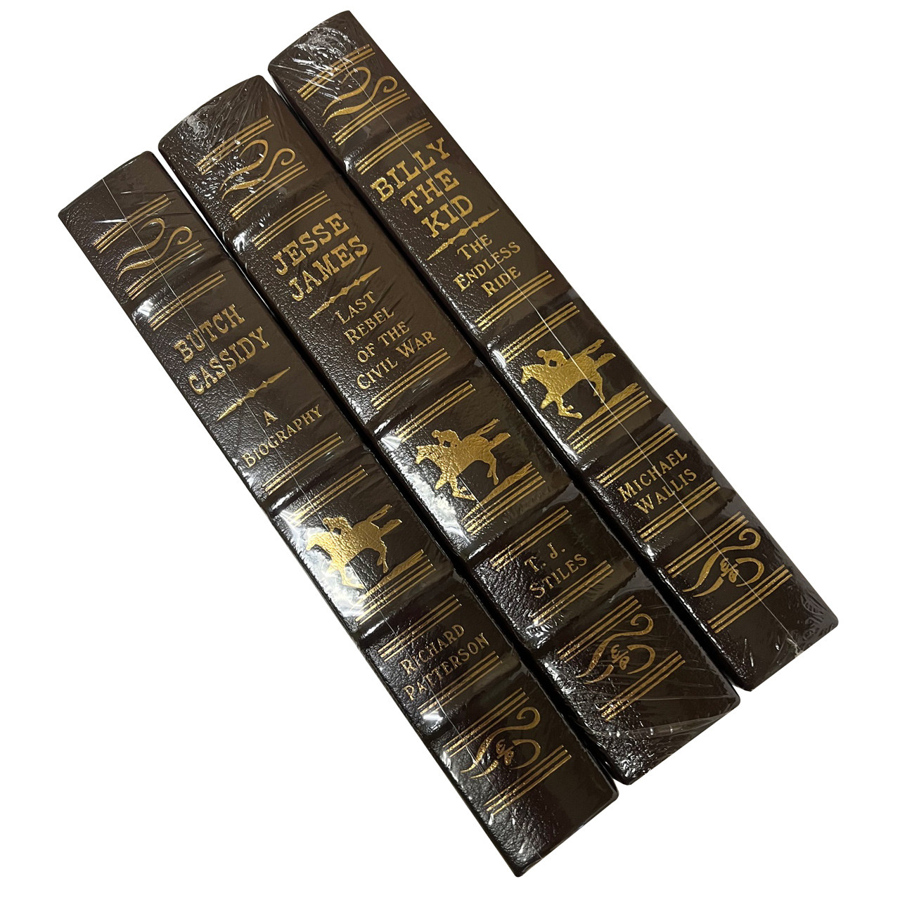 Easton Press "Outlaws Of The Old West" Leather Bound Limited Edition, Complete Matching 3-Vol. Set [Sealed]