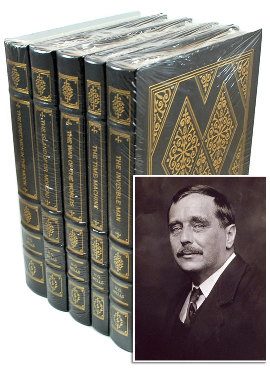 Easton Press "H.G. Wells: The Classic Novels in Five Volumes" Leather Bound Limited Edition, Complete Matching 5-Vol. Set w/COA [Sealed]