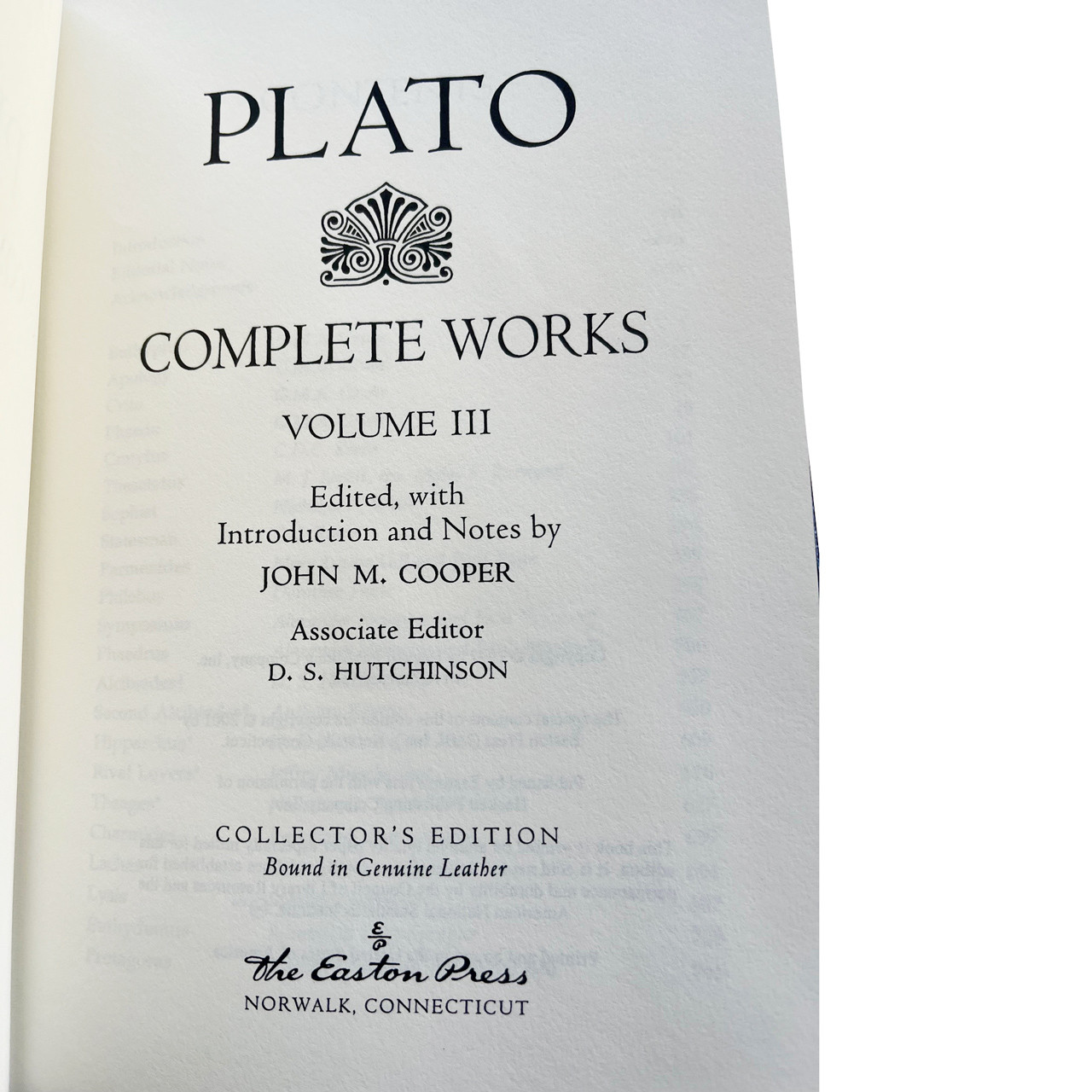 Easton Press "Plato: Complete Works" Leather Bound Limited Edition, Complete 4 Volume Matching Set Easton Press "Plato: Complete Works" Leather Bound Limited Edition, Complete 4 Volume Matching Set
