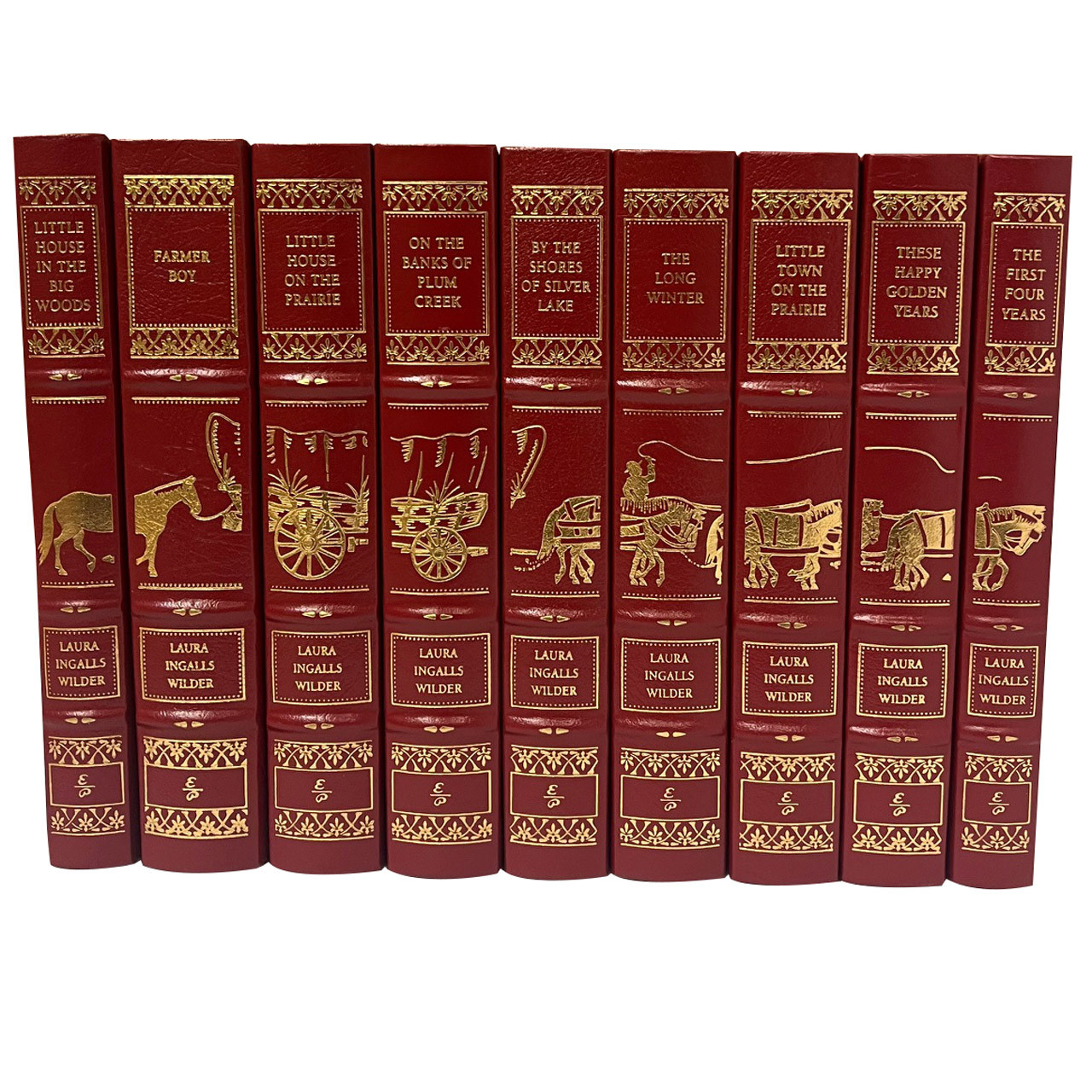 Laura Ingalls Wilder "Little House On The Prairie" 9 Vol. Leather Bound Complete Matching Set, Limited Edition Laura Ingalls Wilder "Little House On The Prairie" 9 Vol. Leather Bound Complete Matching Set, Limited Edition