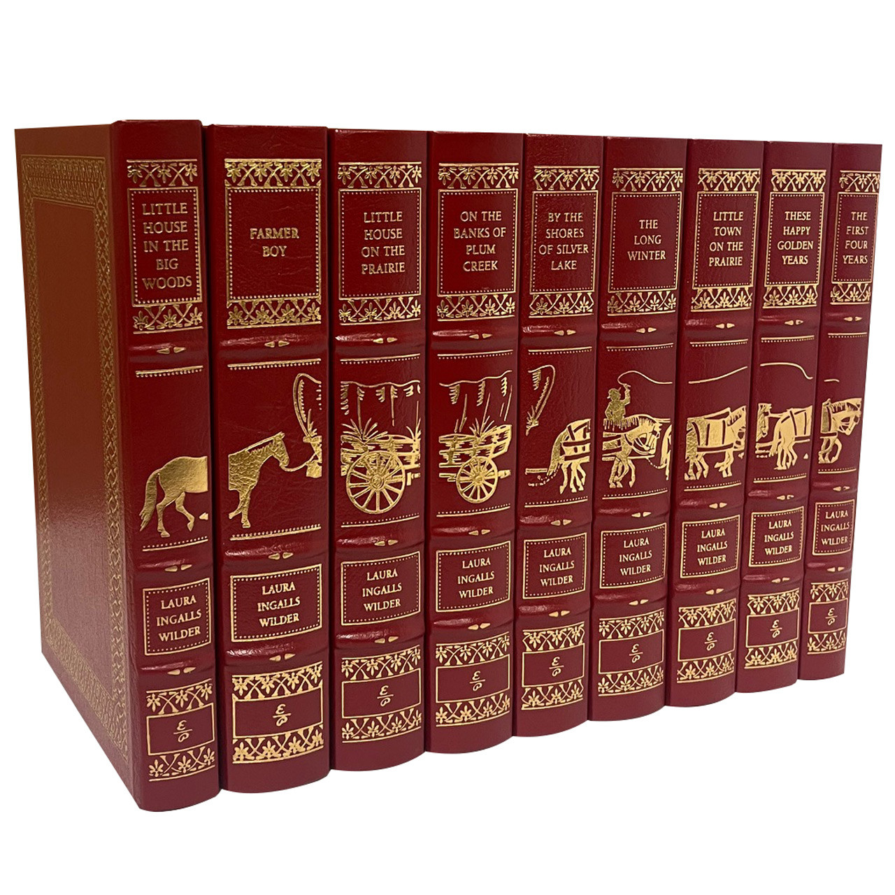 Laura Ingalls Wilder "Little House On The Prairie" 9 Vol. Leather Bound Complete Matching Set, Limited Edition Laura Ingalls Wilder "Little House On The Prairie" 9 Vol. Leather Bound Complete Matching Set, Limited Edition