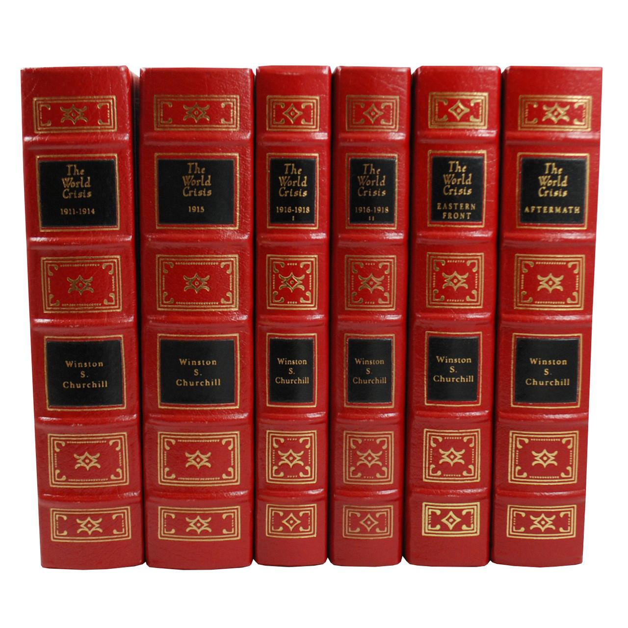 Easton Press, Winston S. Churchill  "The First World War: The World Crisis" Leather Bound Limited Collector's Edition, Complete Matching 6-Vol. Set
