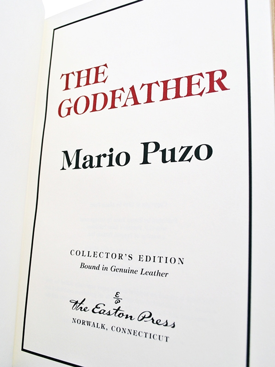 Easton Press "The Godfather Trilogy" Mario Puzo, Leather Bound Collector's Edition [Very Fine]