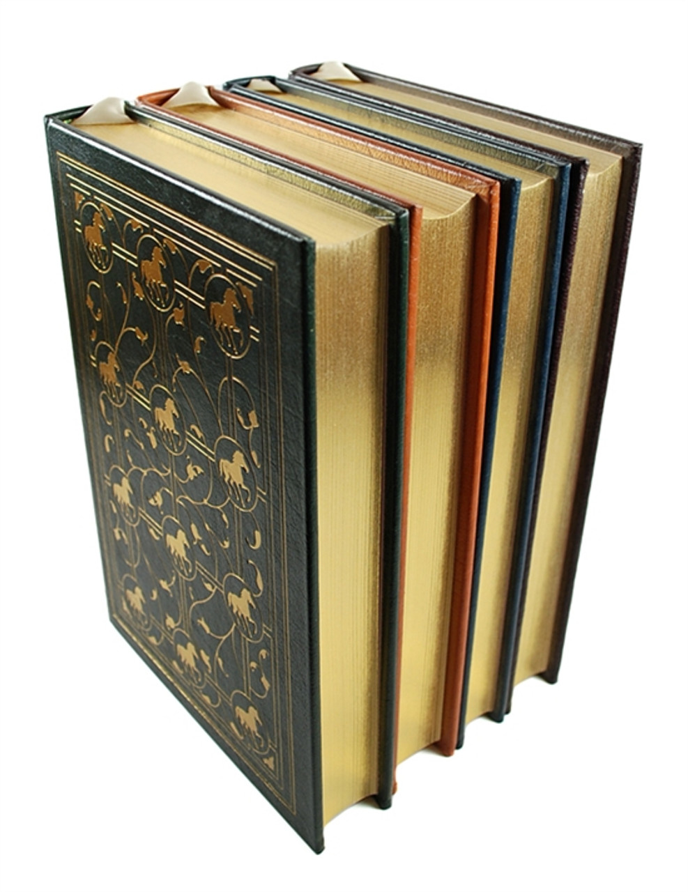 Easton Press "The Famous Horses Collection" Leather Bound Limited Edition, 4 Volume Matched Set