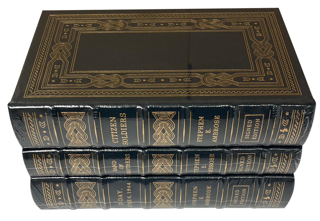 Stephen E. Ambrose "Citizen Soldiers", "Band Of Brothers", "D-Day" Signed Limited Edition 3-Volume Matching Set [Sealed]
