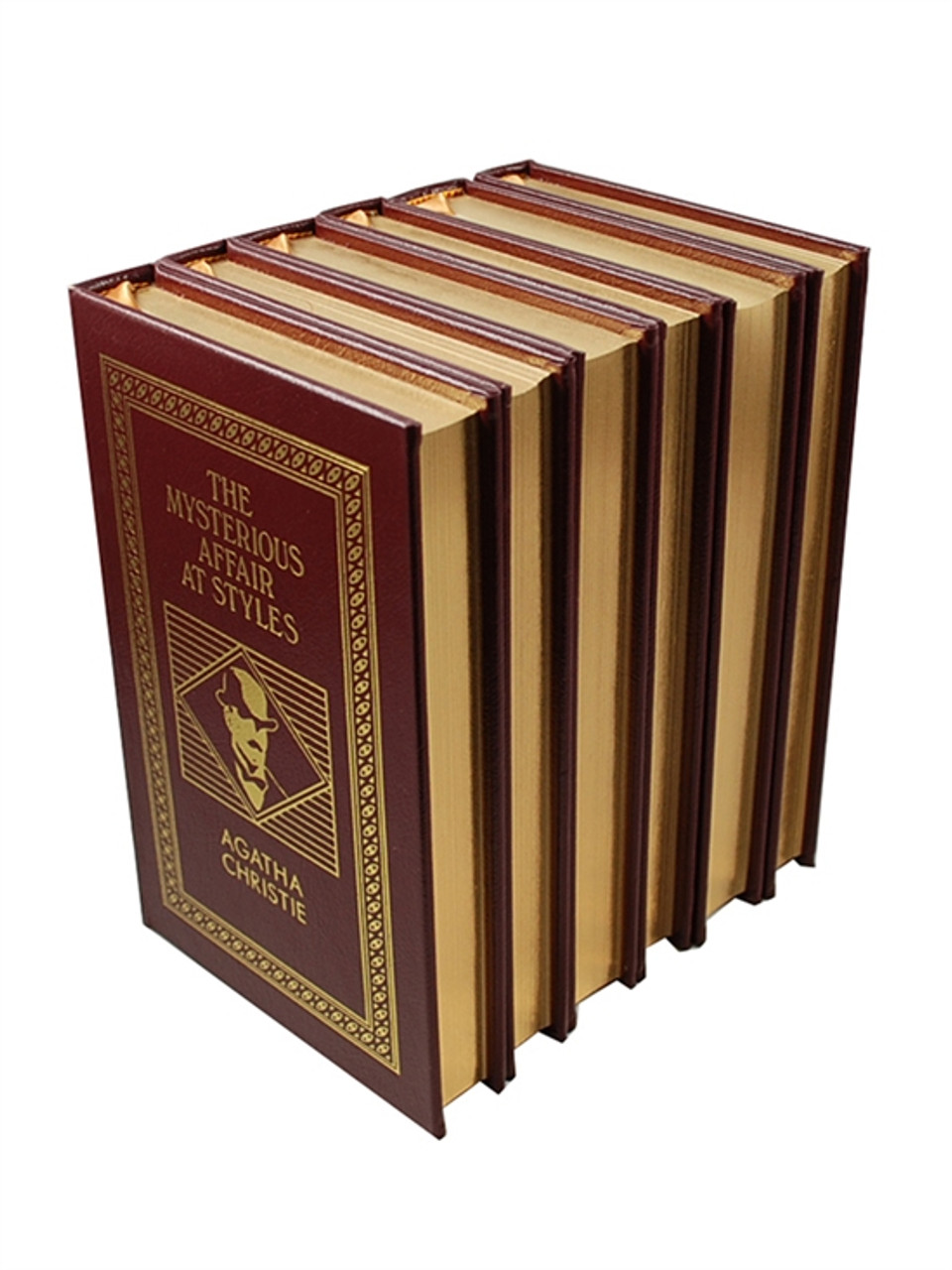 Easton Press, Agatha Christie "Hercule Poirot Classics" Leather Bound 6 Vol. Complete Matched Set [Very Fine]