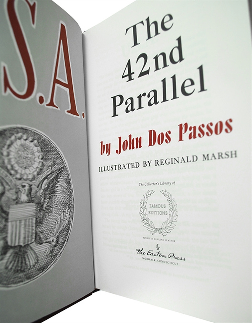 Easton Press, John Dos Passos "U. S. A. : The 42nd Parallel" Leather Bound Collector's Edition