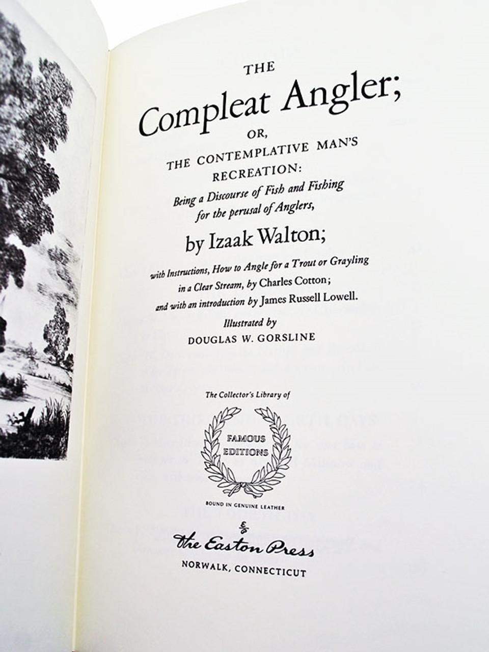 Easton Press, Izaak Walton "The Compleat Angler" Leather Bound Collector's Edition