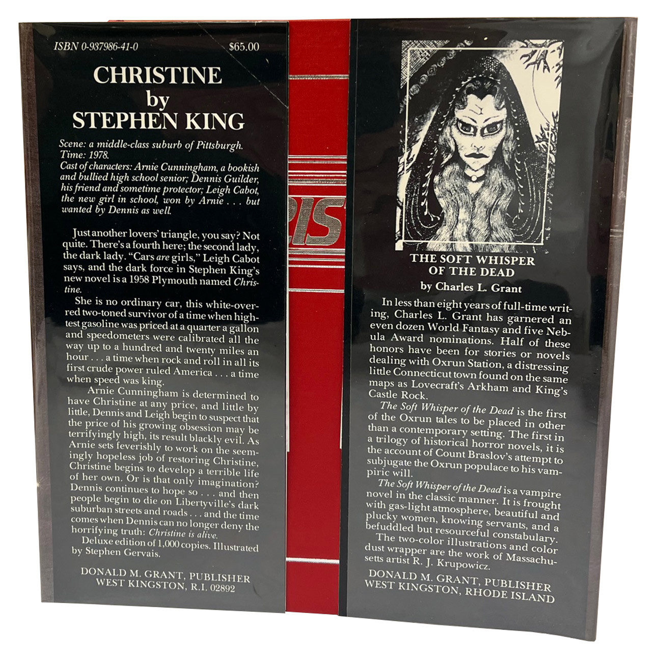 Stephen King "Christine" Slipcased Signed Limited Deluxe First Edition No. 830 of 1,000