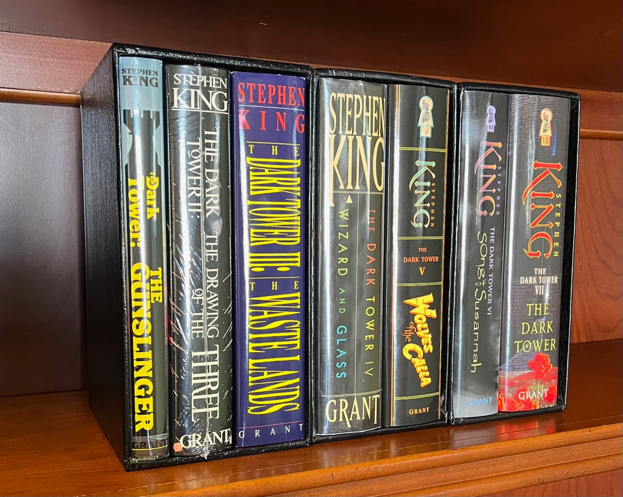 Stephen King "The Dark Tower" First Edition, First Printing, 7 Volume Set  w/Matching Slipcases