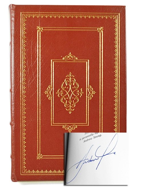Easton Press Andrew Young An Easy Burden Signed First Edition Leather Bound Book