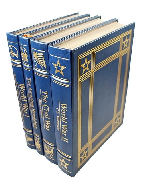 Easton Press "The American Heritage Picture History of War" 4 Volume Matching Set, Leather Bound Limited Collector's Edition [Very Fine]