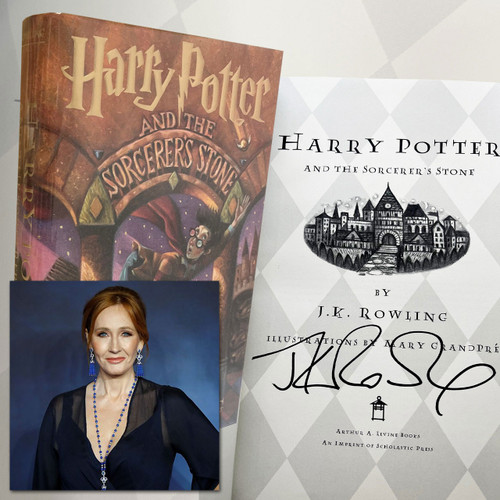 J.K. Rowling "Harry Potter and the Sorcerer's Stone" Traycased Signed First Edition/Later Printing W/COA , Provenance from Book Signing Event [Fine/Fine]