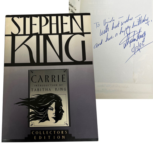 Stephen King "Carrie" Collector's Edition, Slipcased Signed & Inscribed w/COA
