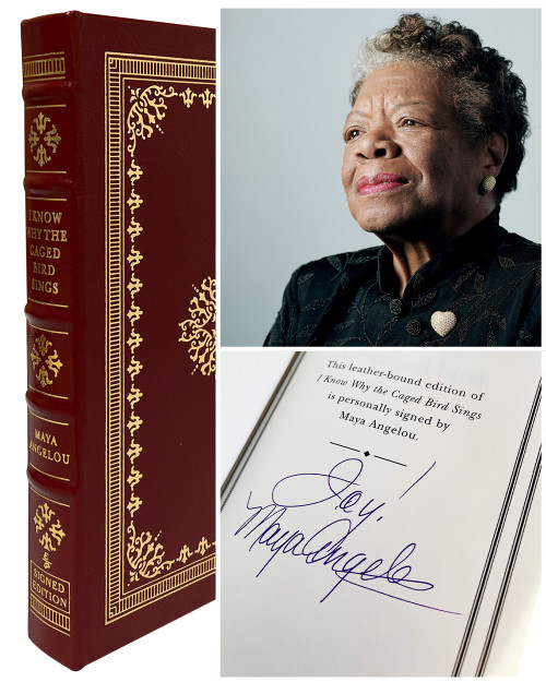 Maya Angelou "I Know Why the Caged Bird Sings" Signed Limited Edition, Leather-Bound Collector's Edition w/COA