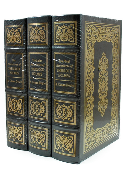 Easton Press "The Complete Sherlock Holmes" Sir Arthur Conan Doyle, Leather Bound Trilogy, Very Fine
