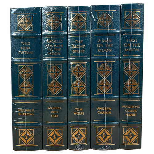 Easton Press "The Race To Space" Leather Bound Limited Edition, 5 Vol. Complete Matched Set [Sealed]
