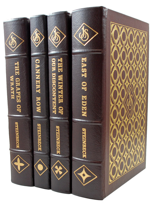 Easton Press "The Novels and Short Stories of John Steinbeck" Limited Collector's Edition, Leather Bound Matching Set, 4 Vols  [Very Fine/NF+]