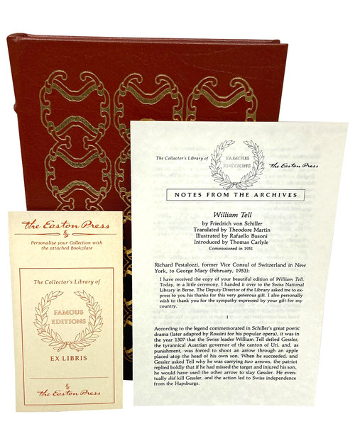 Friedrich Schiller "William Tell" Limited Edition, First Edition 1952 w/Collector's Notes [Very Fine]