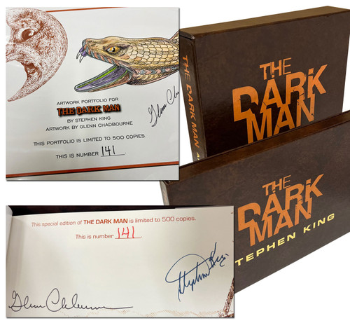 Stephen King, Glenn Chadbourne "The Dark Man" Tray-cased Signed Limited Edition No. 141 of 500 w/Matching Numbers Artwork Portfolio [Double-Remarqued]