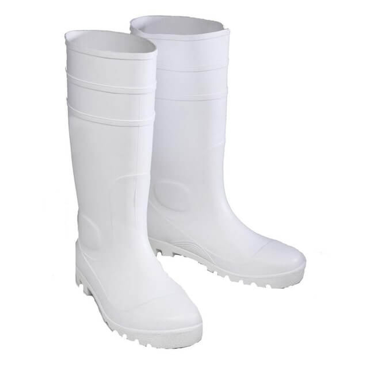 White rubber shop work boots