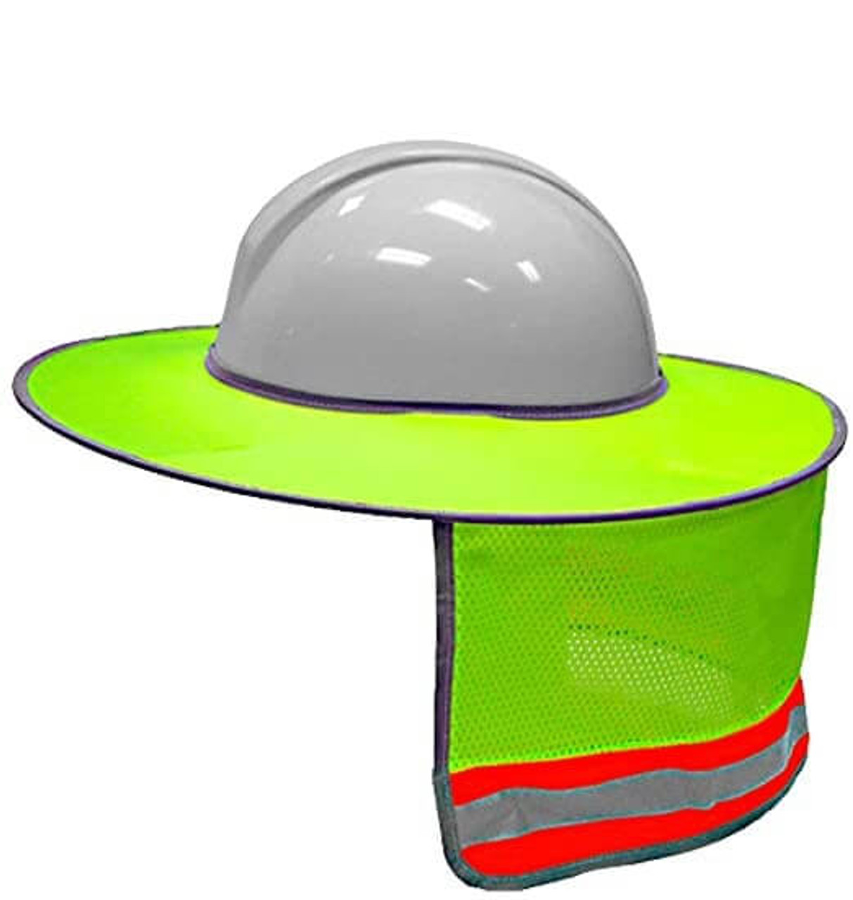 Cordova VHB101 Hard Hat Neck Shade: POLYESTER, Lime, Use with Cap Style & Full-Brim Hard Hat