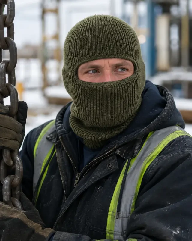 Extreme Cold Double-Layer Balaclava – Acrylic One-Hole Face Mask