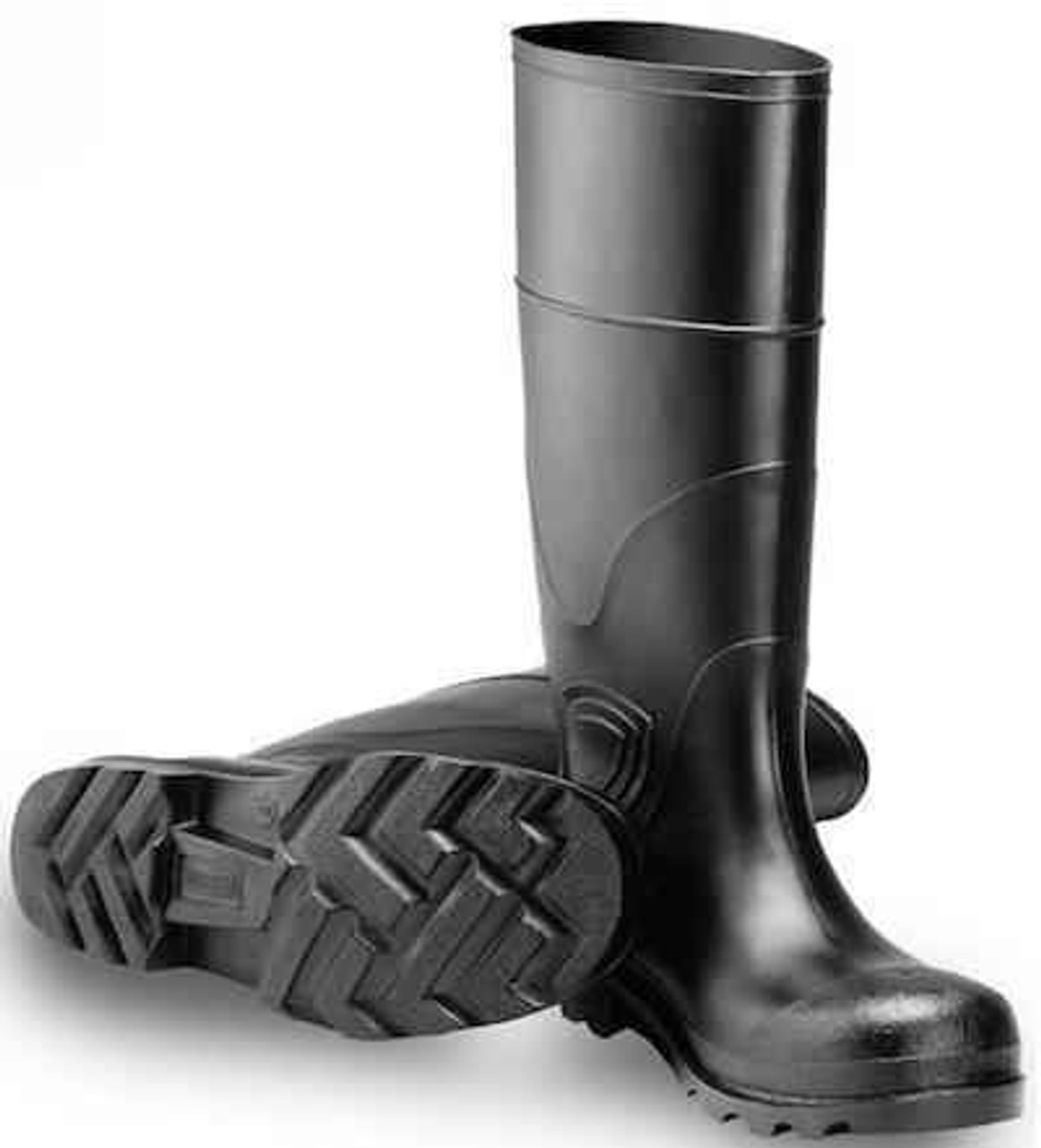 white steel toe rubber boots