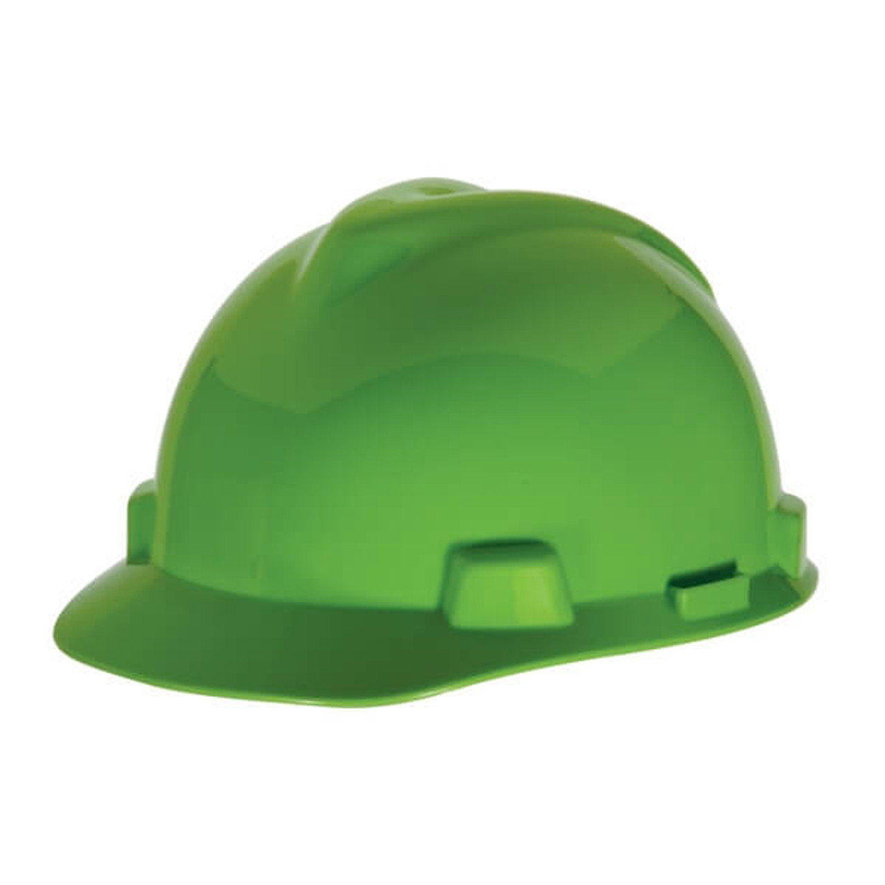 MSA 815558 V-Gard Slotted Cap, Bright Lime Green, w/Staz-On Suspension