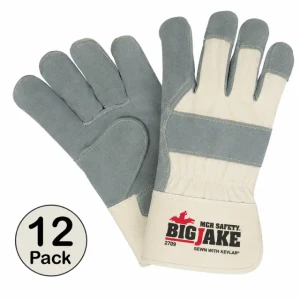 Big Jake leather work gloves durable hand protection gloves dozen pack industrial use