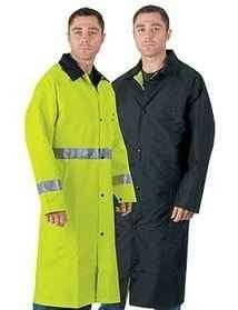 Challenger Reversible Raincoat Hi Vis Lime Green Black Waterproof Work Coat