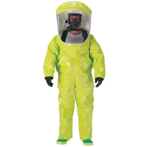 DuPont Tychem 10000 TK555T lime-yellow rear-entry encapsulating suit