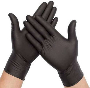 Black Nitrile Gloves – Single-Use Disposable Safety Gloves